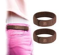 BeltBro For Women No Buckle Elastic Belt - Fits 1 Inch Belt Loops, Easy To Use, brown, 2 Medium BeltBro (12")