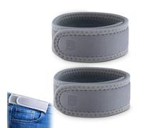 BeltBro Pro for Men and Women Elastic No Buckle Invisible Belt Patented Metal Free TSA Soft Adjustable Side Tactical Belt, Grey, 32-43W