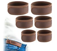 BeltBro Pro For Men - Next Generation BeltPro Buckle-Free Elastic Belt With Ultra-Soft Edge Padding - Fits 1.5 IN Belt Loops, Brown, 6 Pack