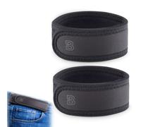 BeltBro Pro Pairs For Men - Next Generation Buckle-Free Elastic Belt With Ultra-Soft Edge Padding - Fits 1.5 Inch Belt Loops, Black, 2 Medium: Men's 32"-43" Waist