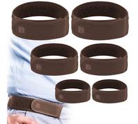 BeltBro Titan MultiPack No Buckle Elastic Belt For Men - Include 2 Small, 2 Medium, 2 Large Belts - Fits 1.5 Inch Belt Loops, Brown, Double Pack