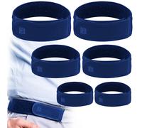 BeltBro Titan MultiPack No Buckle Elastic Belt For Men - Include 2 Small, 2 Medium, 2 Large Belts - Fits 1.5 Inch Belt Loops, Blue, Double Pack
