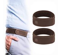 BeltBro Titan No Buckle Elastic Belt For Men - Fits 1.5 Inch Belt Loops, Comfortable and Easy To Use, brown, 2 Large BeltBro (16")