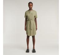 Belted Dress - Green - Women XXS