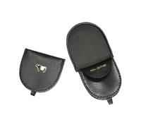 Belted Galloway Black Leather Coin Purse - Compact Wallet with 2 Compartments 32