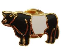 Belted Galloway Lapel Pin Badge In Velvet Pouch Or Gift Box With Free Engraving 32