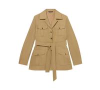 Belted Linen Safari Jacket - female - Brooks Brothers - Light Jackets - Beige - 3XS - Jackets 3XS