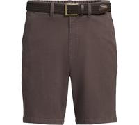 Belted Textured Chino Shorts, Slim Fit lands end Chocolate 32