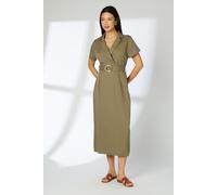 Belted Viscose Utility Dress Principles Khaki 14