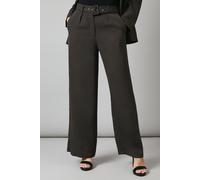 Belted Wide Leg Trouser Principles Chocolate 16