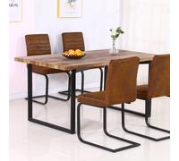 belton wooden dining table in natural and black