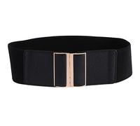 beltox fine womens Beltox 3" Wide Belt Elastic Stretch Cinch Waistband Lady Cummerband 26-43" Black Buckle
