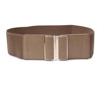 Beltox Womens 3" Wide Belt Elastic Stretch Cinch Waistband Lady Cummerband - Beige - Waist 30"-51"(76CM-130CM)