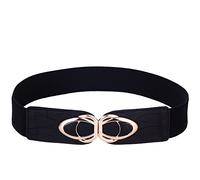 Beltox Womens Belts Elastic Stretch Cinch Plus Fashion Dress Belts for ladies (Black, Waist 26"-43"(66CM-108CM))