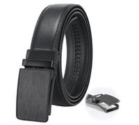 BELTROAD Flip-Top Ratchet Leather Belt for Men, Work Belts in Black/Brown | Automatic Buckle, Quick Release Belt for Work Casual, for Trousers Jeans, Trim to Fit, Smooth Sliding, Holeless, Gift Boxed