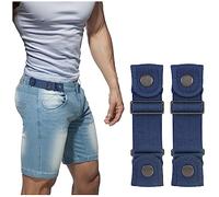 BELTROAD No Buckle Belts for Men Women Side Belt without Buckle Elastic Stretch Adjustable Belt Invisible No Buckle Belt for 1.5 Inch Belt Loops Jeans Pants Shorts Dresses （2 Pack）