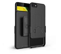 BELTRON Holster Case for iPhone 7/8/SE 2020/SE 2022, Super Slim Rubberized Grip Case & Swivel Belt Clip Holster Combo with Built-in Kickstand for Apple iPhone SE3 2022, SE2 2020, 8, 7, 6s (Black)