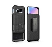 BELTRON Slim Fit Protective Case and Holster Combo for Galaxy S10E with Rotating Belt Clip and Built-in Kickstand (Compatible with Samsung Galaxy S10E G970 2019) - NOT Plus Black