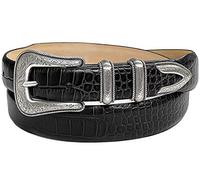 Belts.com Men's Golf Belt With Silver Plated Buckle Set 42 Alligator Black