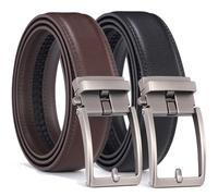 Belts for Men, 2Pcs Belts, Durable Black Belt, Easy to Adjust Work , Comfortable Belt Suitable for Walking, Work, Family, and Travel (26”-34”)