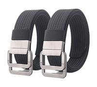 Belts Men, Military Double D-ring Adjustable Buckle Nylon Tactical Belt, 2 Pack