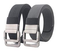 Belts Men, Military Double D-ring Adjustable Buckle Nylon Tactical Belt, 2 Pack