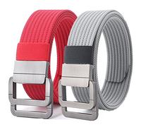 Belts Men, Military Double D-ring Adjustable Buckle Nylon Tactical Belt, 2 Pack