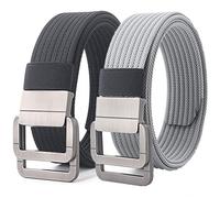 Belts Men, Military Double D-ring Adjustable Buckle Nylon Tactical Belt, 2 Pack