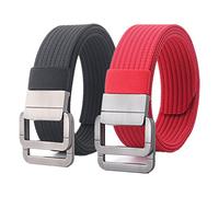 Belts Men, Military Double D-ring Adjustable Buckle Nylon Tactical Belt, 2 Pack