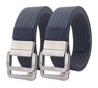 Belts Men, Military Double D-ring Adjustable Buckle Nylon Tactical Belt, 2 Pack