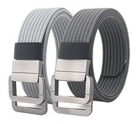 Belts Men, Military Double D-ring Adjustable Buckle Nylon Tactical Belt, 2 Pack