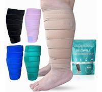 Beltwell® Adjustable Calf Compression Wrap for Swelling, Lymphedema, Edema, Lipedema & Poor Circulation - Leg Support for Travel, Daily Use & Pain Relief - Unisex, Easy to Wear (Beige, L - TALL)