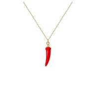 BELUCKIN Red Hot Chili Pepper Necklace for Women Charm Vegetable Food Jewelry, Zinc, No Gemstone