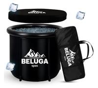 Beluga Ice Bath Tub for Athletes - XL Cold Plunge for Recovery, Portable & Foldable Ice Bath for Adults - Premium Insulated Ice Barrel for Outdoor & Home Use
