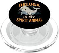 Beluga Is My Spirit Animal Cute Whale Lover PopSockets PopGrip for MagSafe