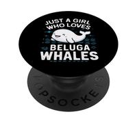 Beluga Just A Girl Who Loves Beluga Whales PopSockets Adhesive PopGrip
