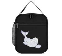 Beluga Wave Insulated Lunch Bag Reusable Cooler Lunchbox Tote Meal Container for Women Men