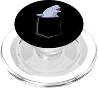Beluga Whale In A Pocket Save The Whales Pocket Beluga PopSockets PopGrip for MagSafe