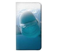 Beluga Whale Smile Whale PU Leather Flip Case Cover For Motorola Moto G6 Play, Moto G6 Forge, Moto E5