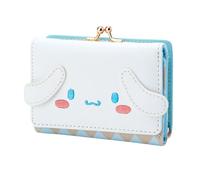 BelugaDesign Cinnamon Roll Wallet | Kawaii Cutecore Cute Pastel Blue Faux Leather | Lightweight, Waterproof, Expandable | Includes Coin Pouch & Card Holders | Multi-Color | Targeted for Female