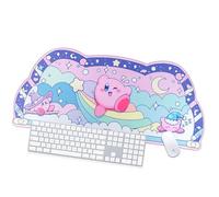 BelugaDesign Dreamy Bubble Desk Mat | Large Pastel Rainbow Anime Star Pink Purple Mousepad | Gaming PC Laptop Cute Kawaii Cotton Candy Wizard Ball Blotter Mat Keyboard Protector