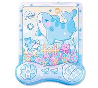 BelugaDesign Shark Mousepad | Cute Kawaii Anime Pastel Blue Mouse Pad | Ocean Underwater Nonslip Mat for Gaming Computer Laptop Keyboard Desk Accessory | Padded Squishy Wrist Rest for Easy Typing