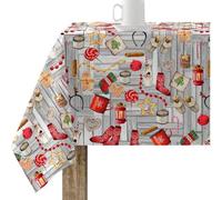 Belum 0317-68 Christmas Tablecloth, 100 x 140 cm, 100% Cotton, Resin-Coated, Stain Resistant, Model