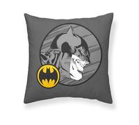 BELUM | Batman Cushion Cover | Cushion Cover Half Panama Fabric 100% Organic Cotton | Cushion Cover Invisible Zipper Closure | Size;45x45cm