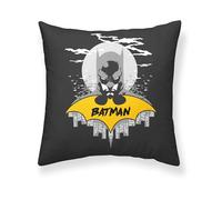 BELUM | Batman Cushion Cover | Cushion Cover Half Panama Fabric 100% Organic Cotton | Cushion Cover Invisible Zipper Closure | Size;45x45cm