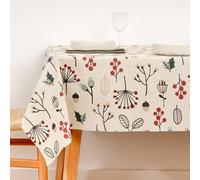 BELUM | Christmas Tablecloth 200 x 140 cm Resin Stain Resistant Merry Christmas 44 Lurex