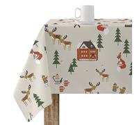BELUM | Christmas Tablecloth | Stain-Resistant Rectangular Table Cloth | Resin Tablecloth (Laminated Touch) | Table Cloth | Home Table Cloth (200 x 140 cm)