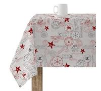 BELUM | Christmas Tablecloth | Stain-Resistant Rectangular Table Cloth | Resin Tablecloth (Laminated Touch) | Table Cloth | Home Table Cloth (100 x 140 cm)