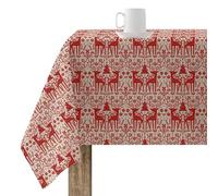 BELUM | Christmas Tablecloth | Stain-Resistant Rectangular Table Cloth | Resin Tablecloth (Laminated Touch) | Table Cloth | Home Table Cloth (140 x 140 cm)