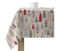BELUM | Christmas Tablecloth XL 180 x 180 cm 100% Resin Cotton Stain Resistant (Not Plastic-Coated) Model Merry Christmas 31